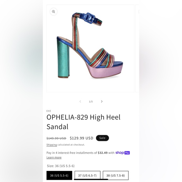 EXE
OPHELIA-829 High Heel Sandal Size:36 (US 5.5-6) - Picture 2 of 9